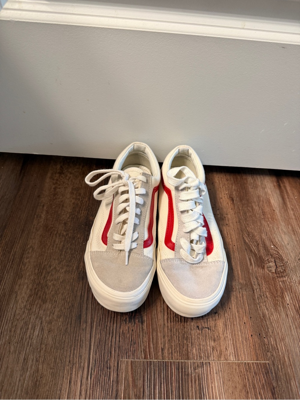Vans Old Skool Red, White & Gray Shoes